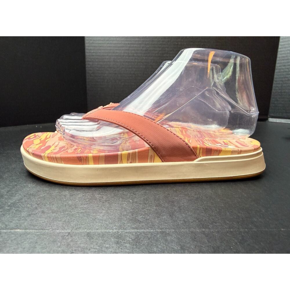 Olukai Nu A Pi O Sandals Flip Flops Womens 7 EU 37 Rose Pink Camo Summer Beach - Picture 3 of 8